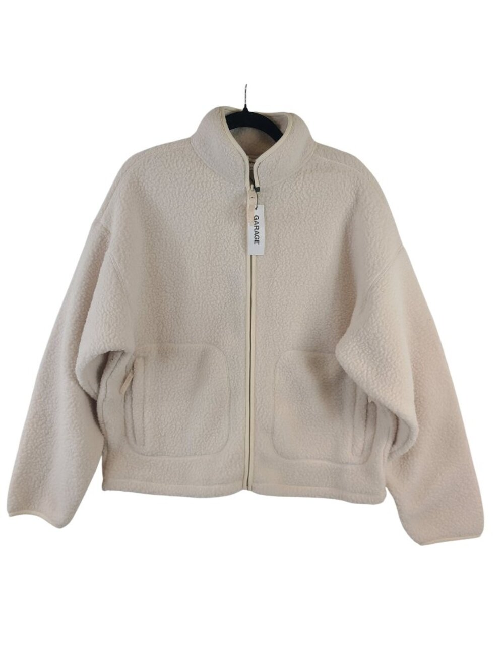 Garage Sherpa Fleece Full-Zip Jacket Perfect Pearl Size Small/Medium